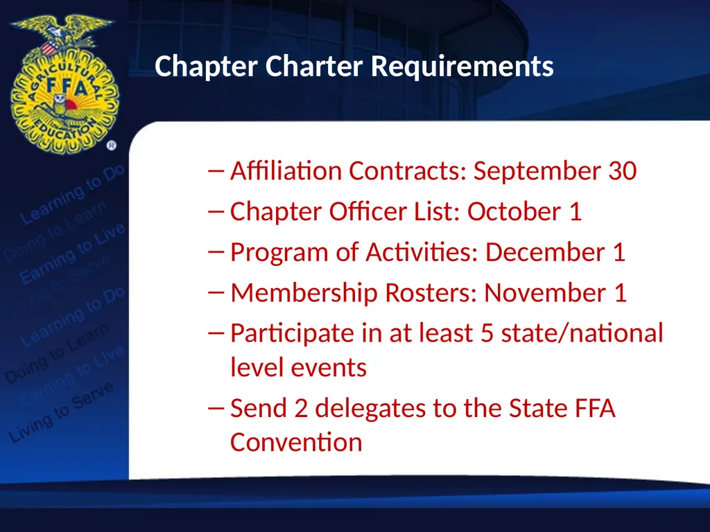 FFA Update 2012 Fall Ag Education Professional - slide 5 of 17