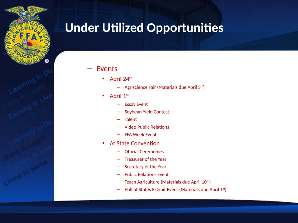 FFA Update 2012 Fall Ag Education Professional - slide 10 of 17