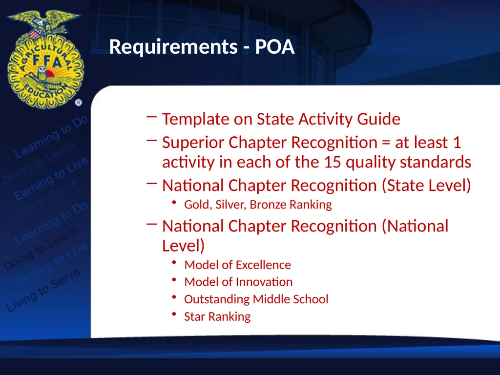 FFA Update 2012 Fall Ag Education Professional - slide 6 of 17