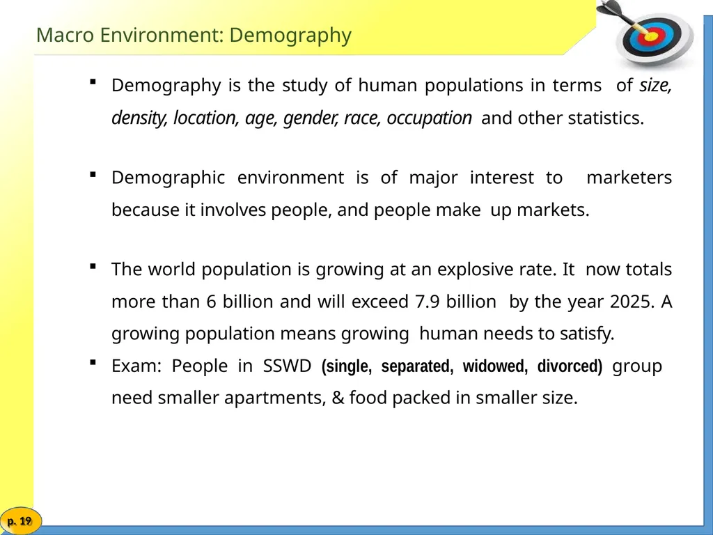 Marketing Management MARKETING ENVIRONMENT Market - slide 19 of 48