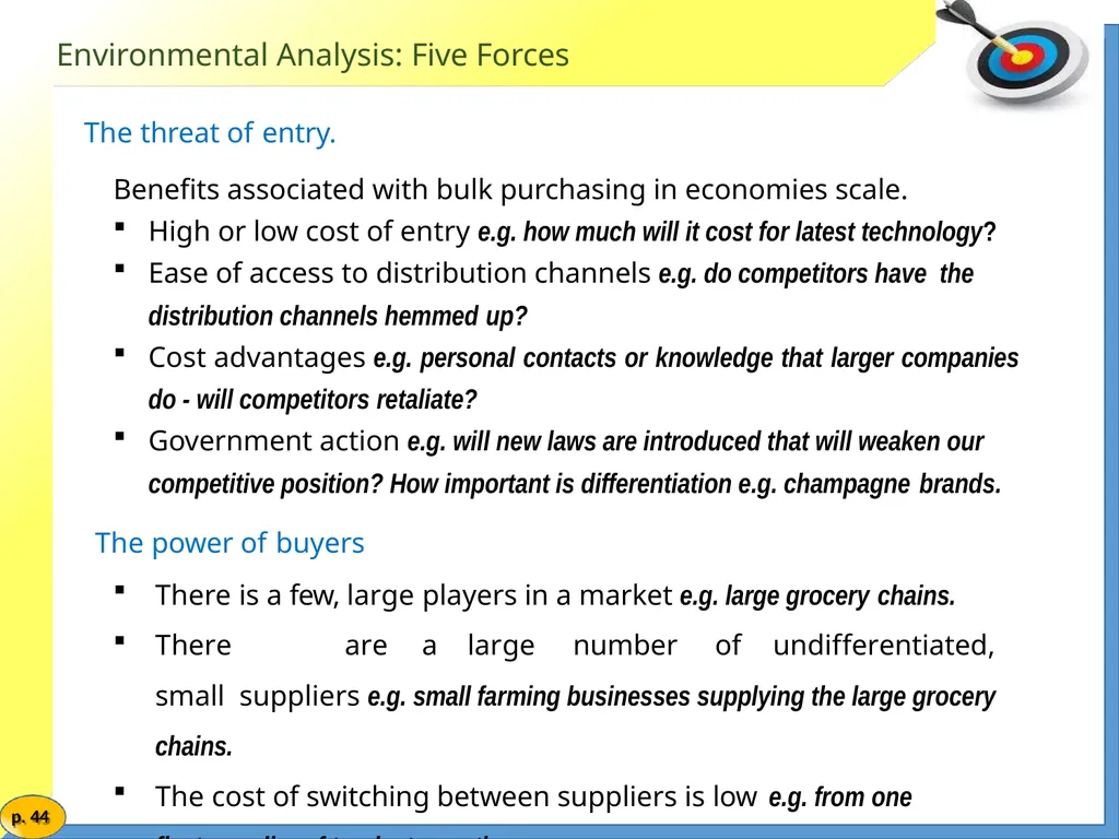 Marketing Management MARKETING ENVIRONMENT Market - slide 44 of 48