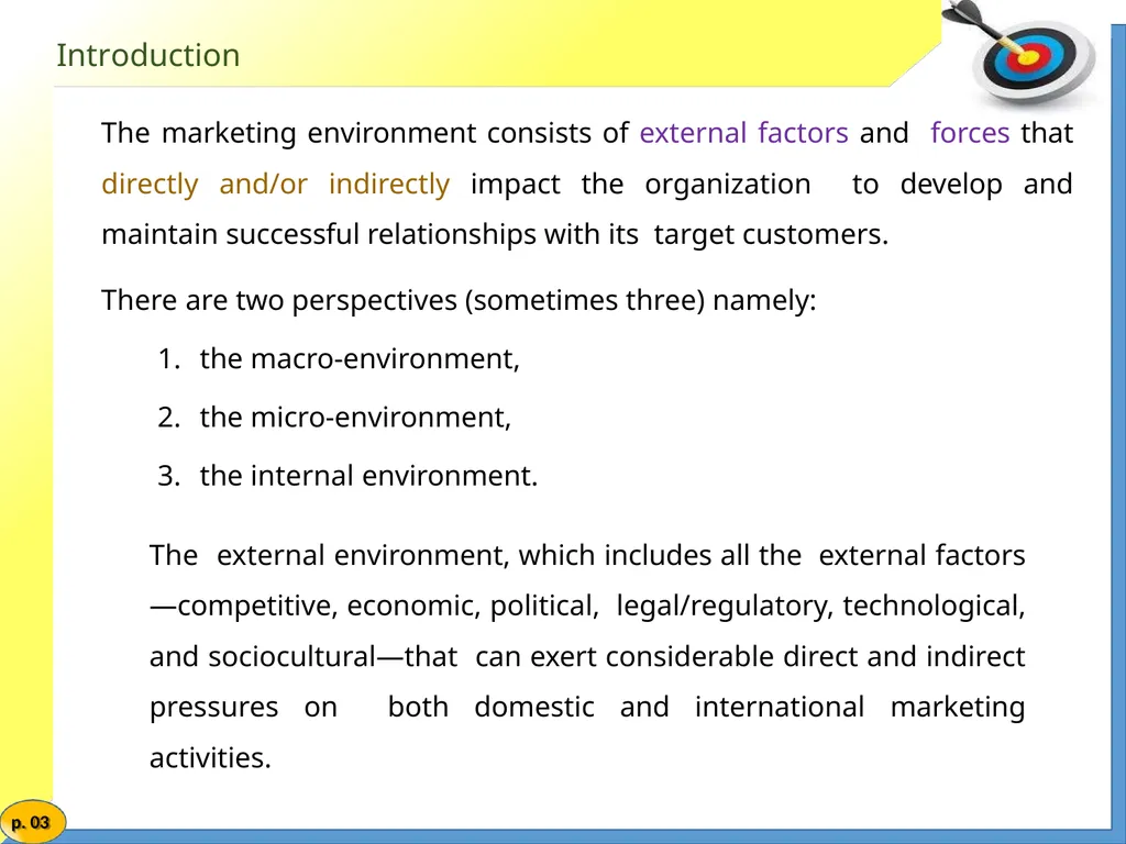 Marketing Management MARKETING ENVIRONMENT Market - slide 2 of 48