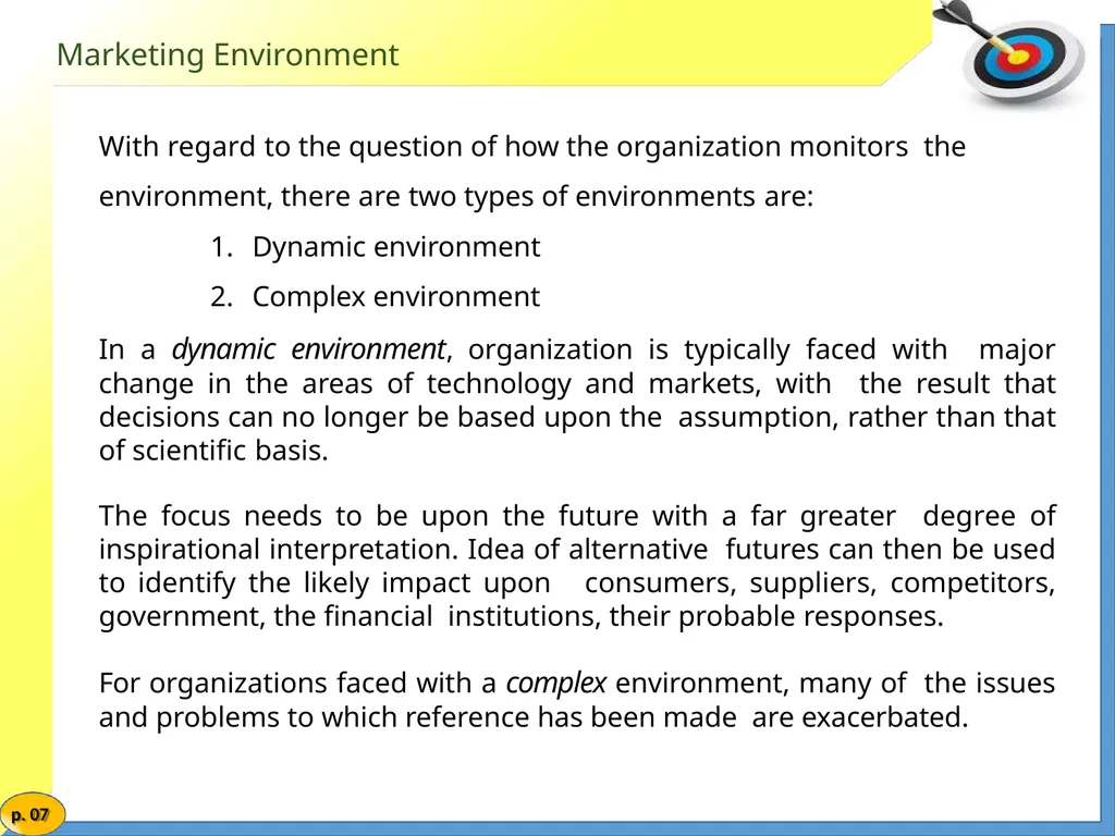 Marketing Management MARKETING ENVIRONMENT Market - slide 6 of 48