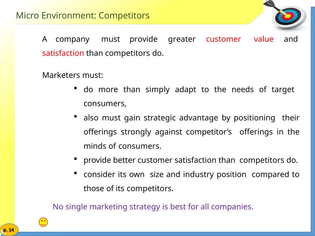 Marketing Management MARKETING ENVIRONMENT Market - slide 14 of 48