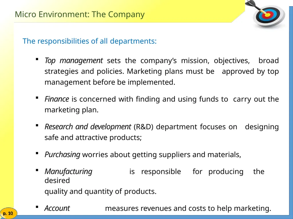 Marketing Management MARKETING ENVIRONMENT Market - slide 10 of 48