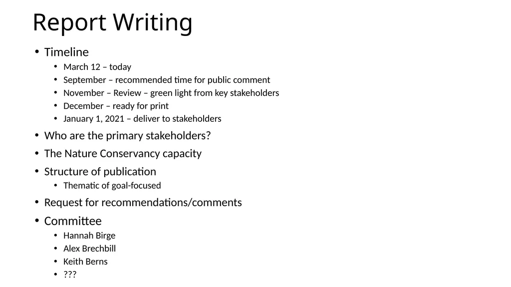 Goals and Objectives Committee Nathan Pflueger - slide 8 of 9