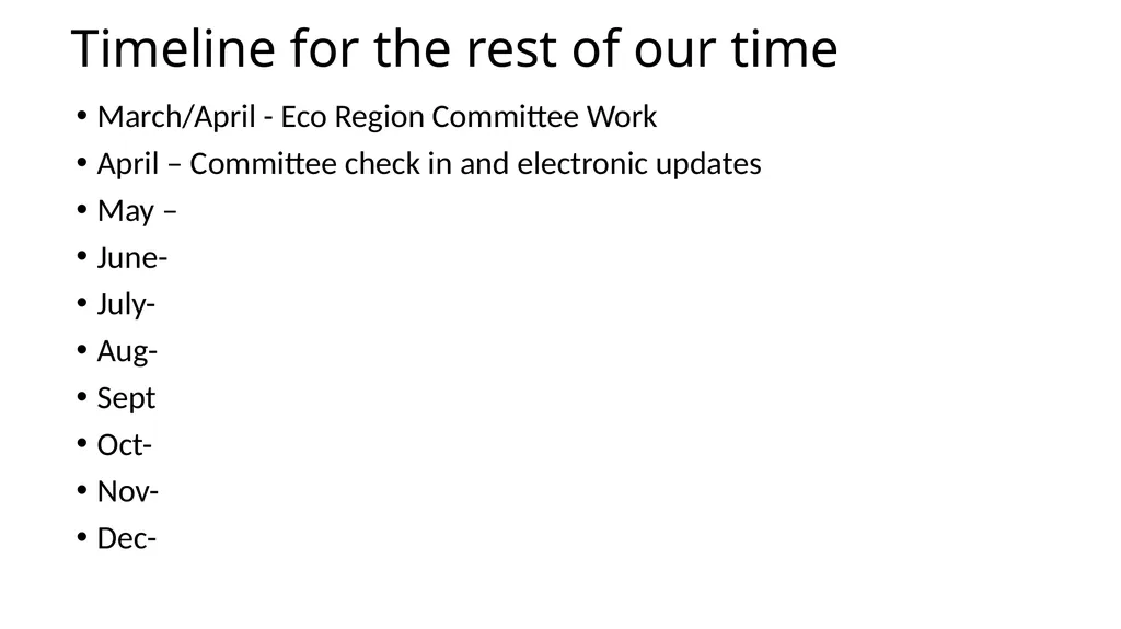 Goals and Objectives Committee Nathan Pflueger - slide 9 of 9