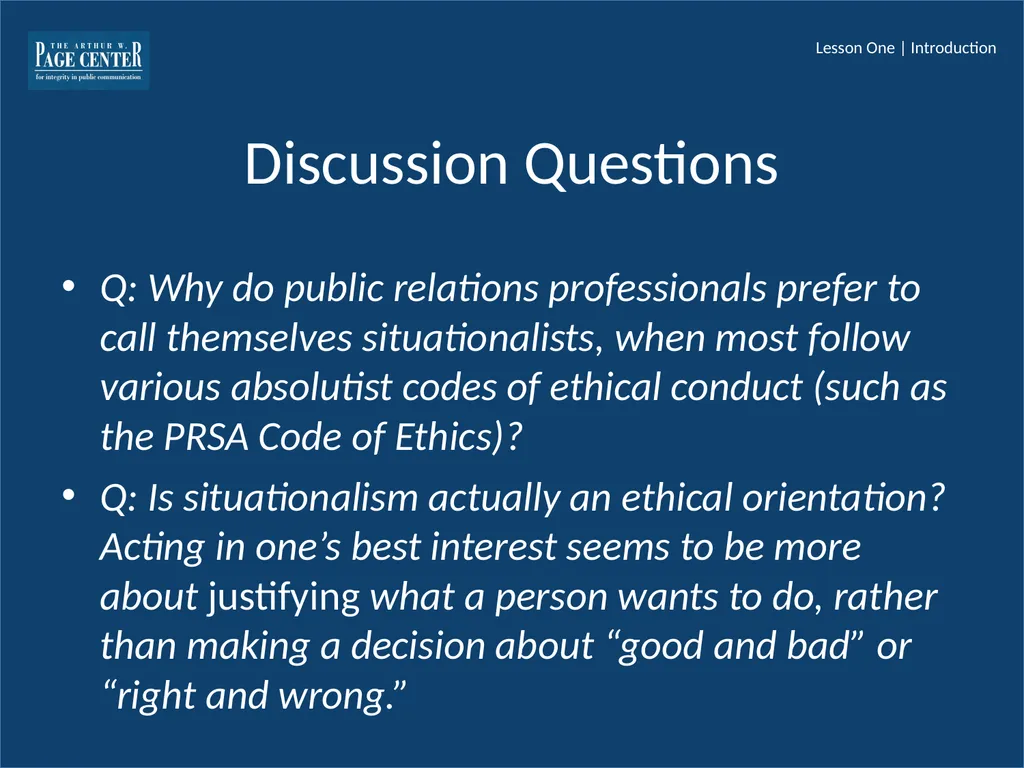 Ethical Decision Making Module Four | Lesson One - slide 14 of 37