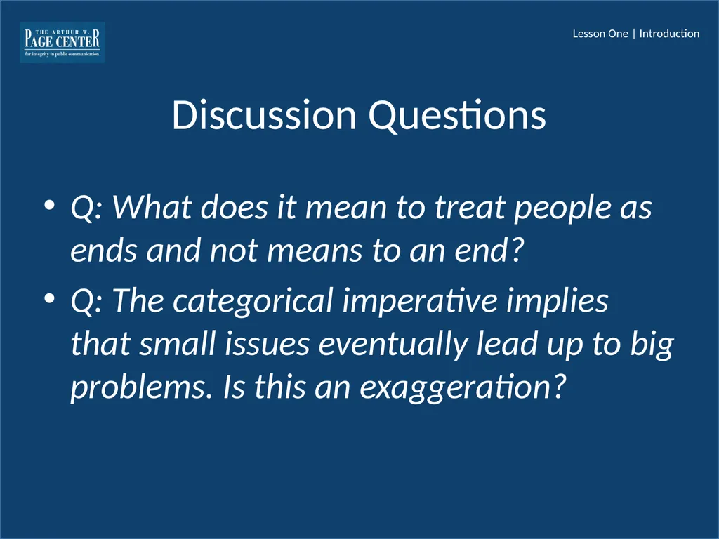Ethical Decision Making Module Four | Lesson One - slide 17 of 37