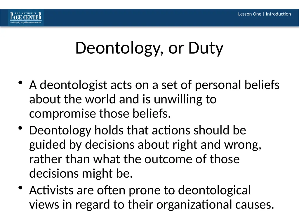 Ethical Decision Making Module Four | Lesson One - slide 21 of 37