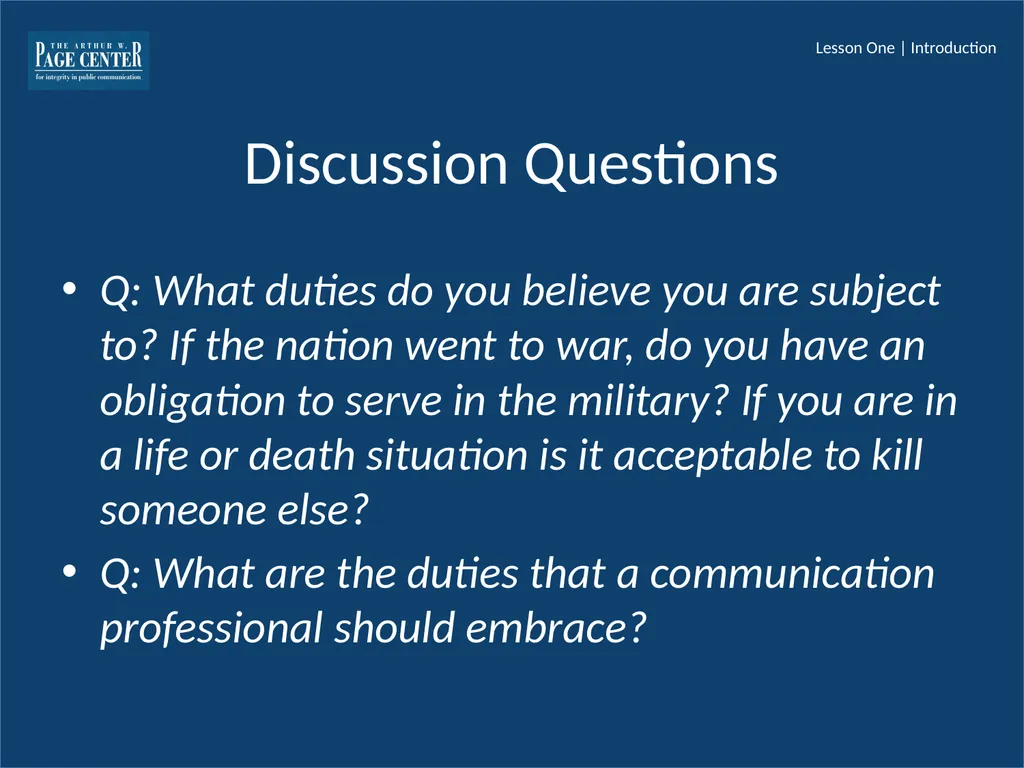 Ethical Decision Making Module Four | Lesson One - slide 23 of 37