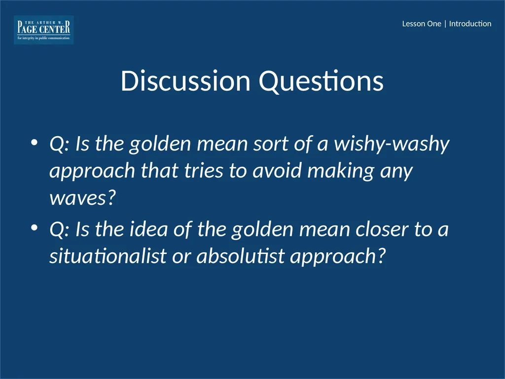 Ethical Decision Making Module Four | Lesson One - slide 29 of 37