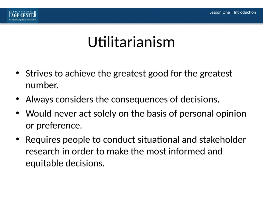 Ethical Decision Making Module Four | Lesson One - slide 33 of 37