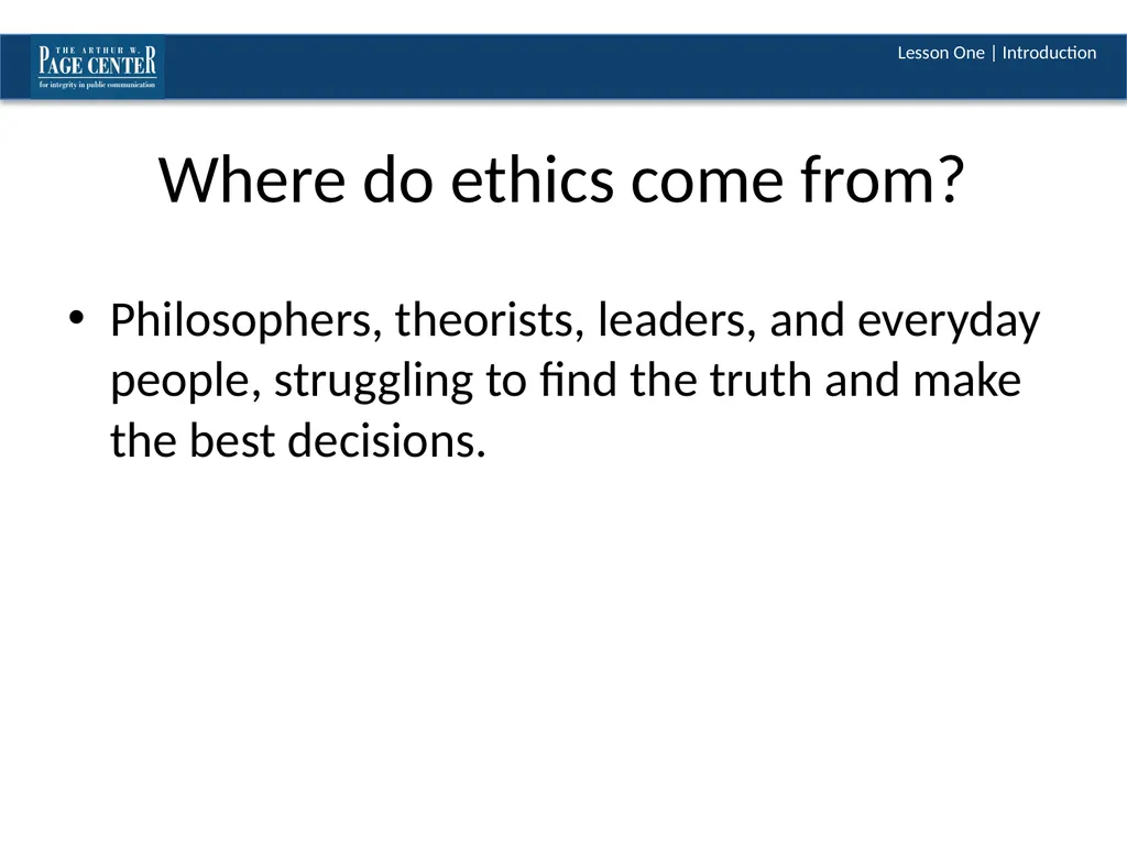 Ethical Decision Making Module Four | Lesson One - slide 4 of 37