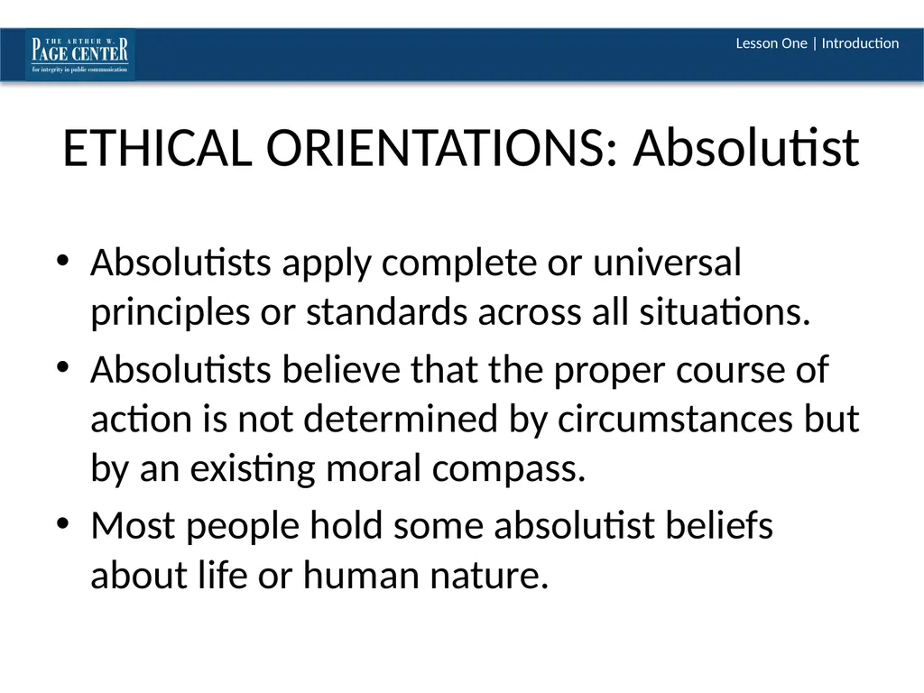 Ethical Decision Making Module Four | Lesson One - slide 9 of 37