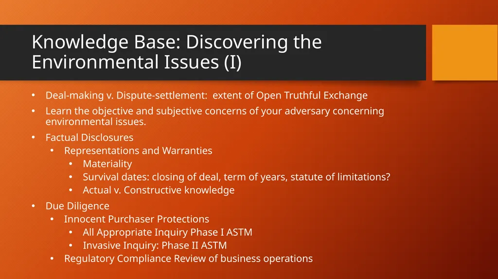 Fundamentals of Negotiating Environmental Issues - slide 9 of 35