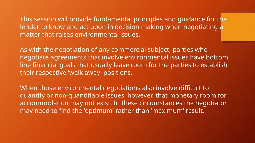 Fundamentals of Negotiating Environmental Issues - slide 2 of 35