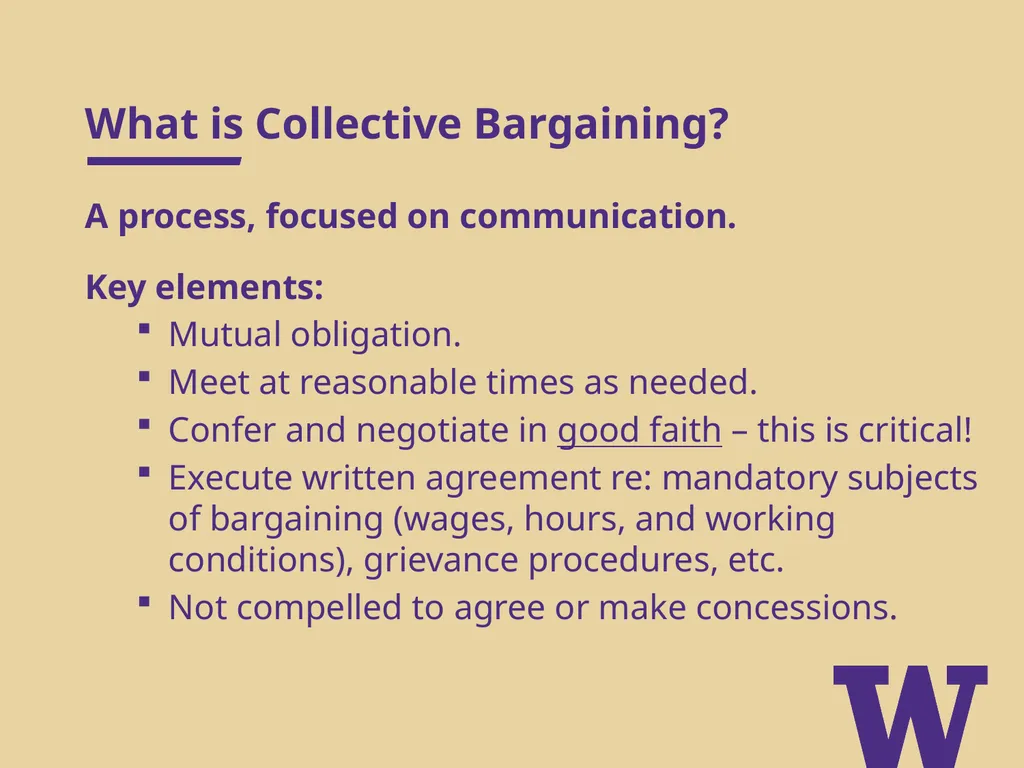 LABOR RELATIONS 101: Collective Bargaining Basics - slide 8 of 29