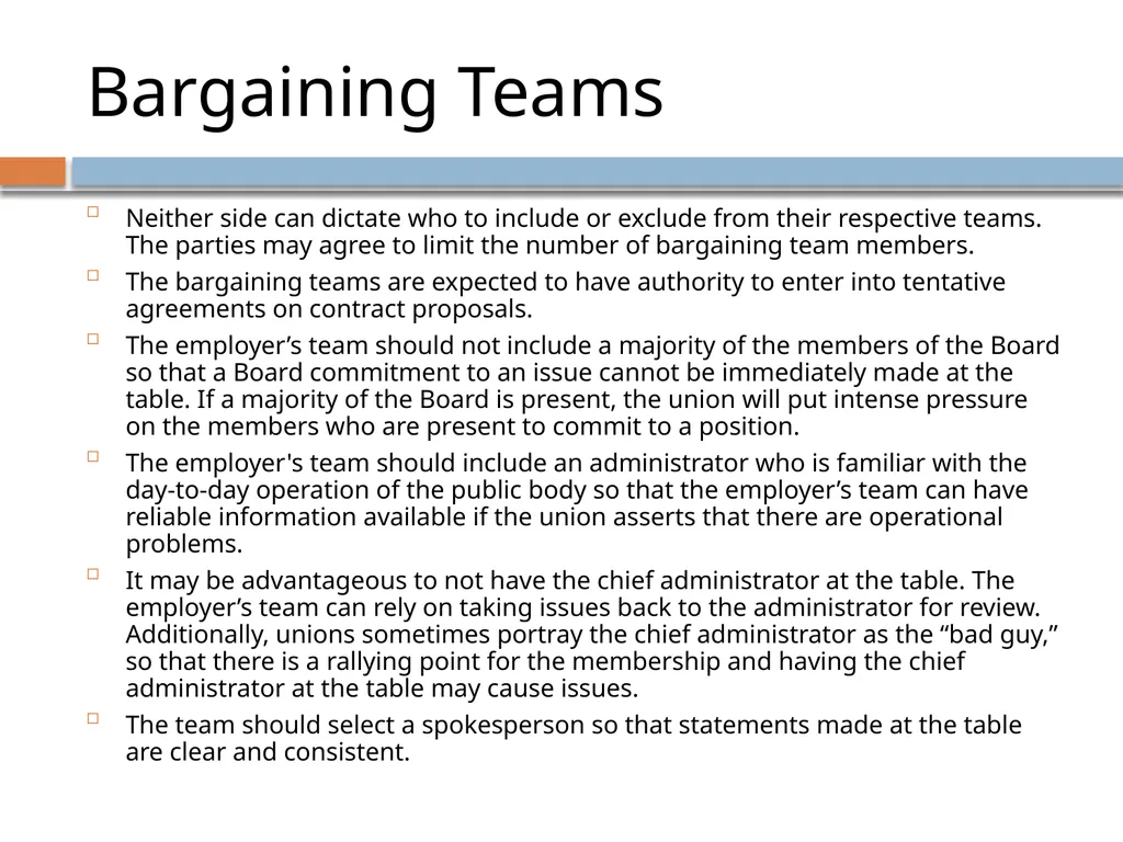 Collective Bargaining: A PRIMER FOR NEGOTIATIONS - slide 39 of 74