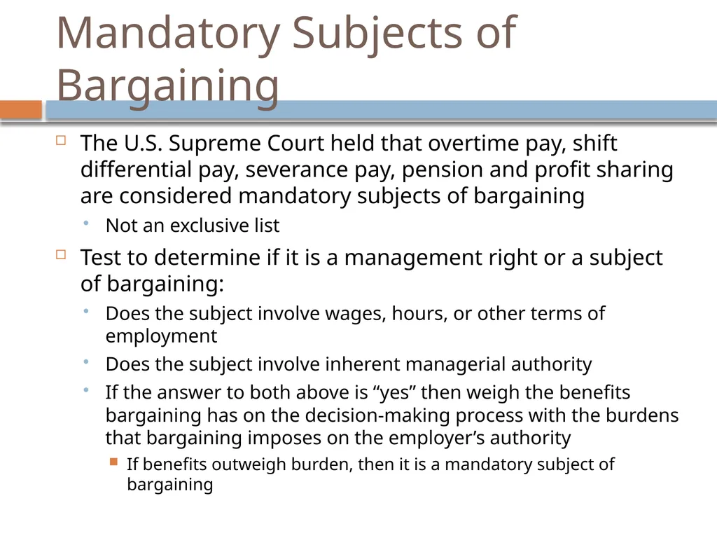 Collective Bargaining: A PRIMER FOR NEGOTIATIONS - slide 17 of 74