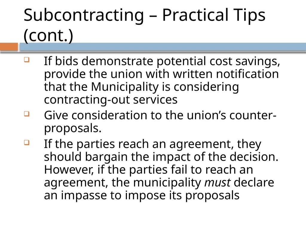 Collective Bargaining: A PRIMER FOR NEGOTIATIONS - slide 58 of 74
