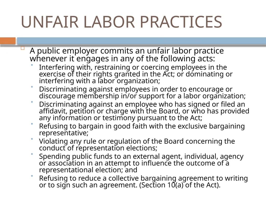 Collective Bargaining: A PRIMER FOR NEGOTIATIONS - slide 9 of 74