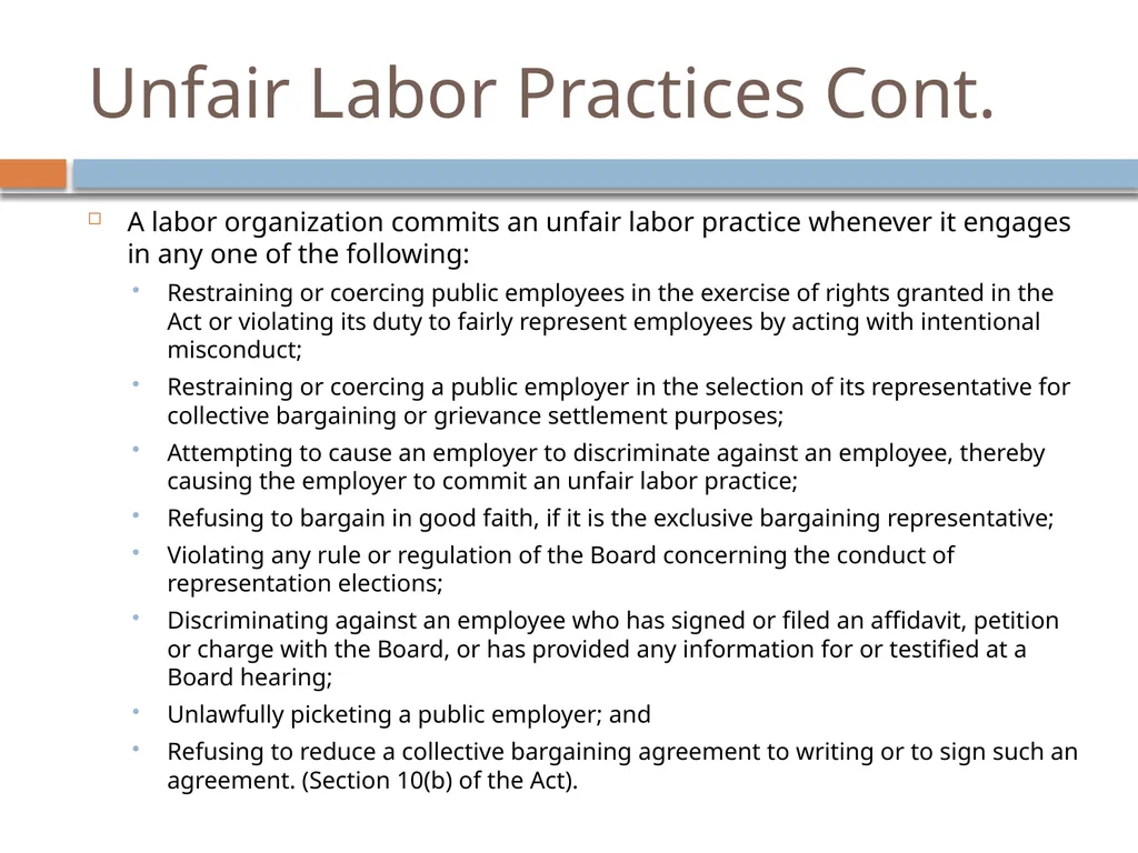 Collective Bargaining: A PRIMER FOR NEGOTIATIONS - slide 10 of 74