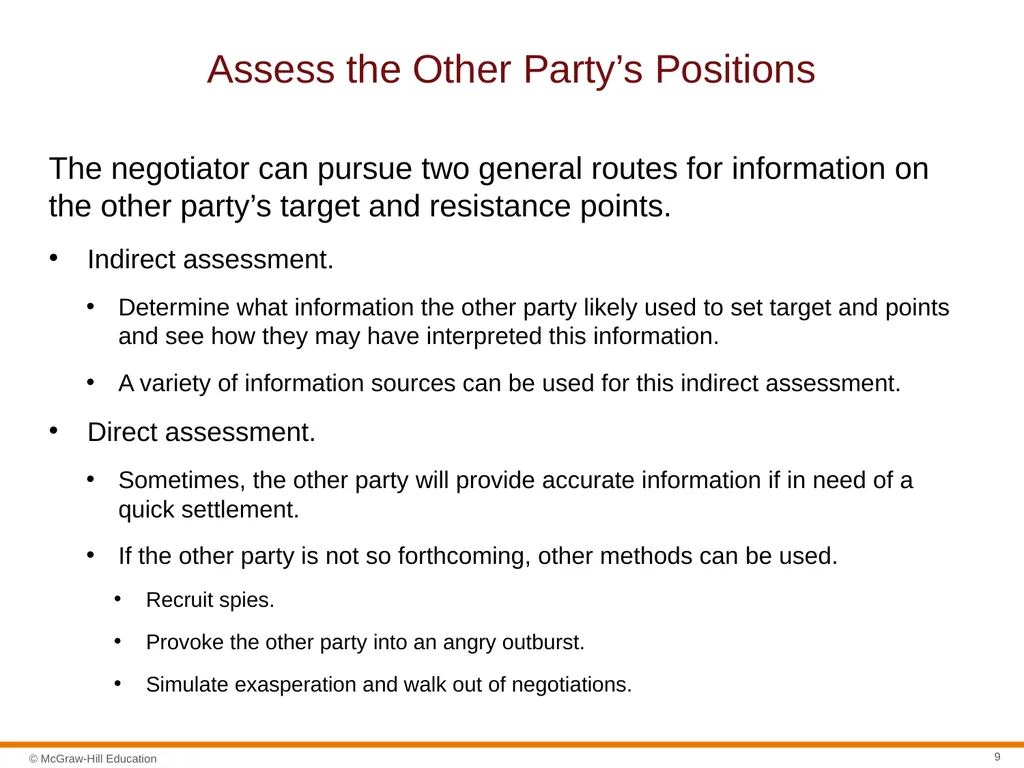 Negotiation Section 01: Negotiation Fundamentals - slide 9 of 31