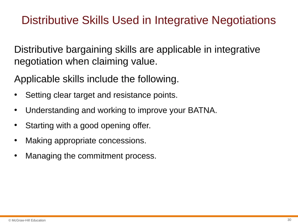 Negotiation Section 01: Negotiation Fundamentals - slide 30 of 31