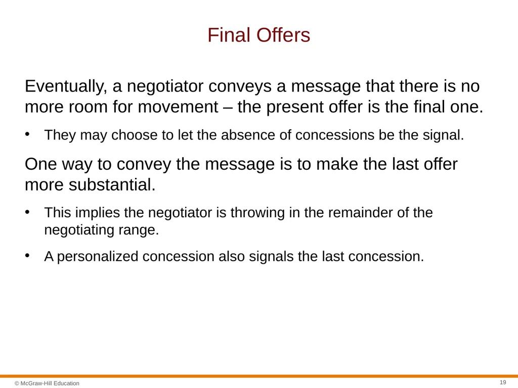 Negotiation Section 01: Negotiation Fundamentals - slide 19 of 31