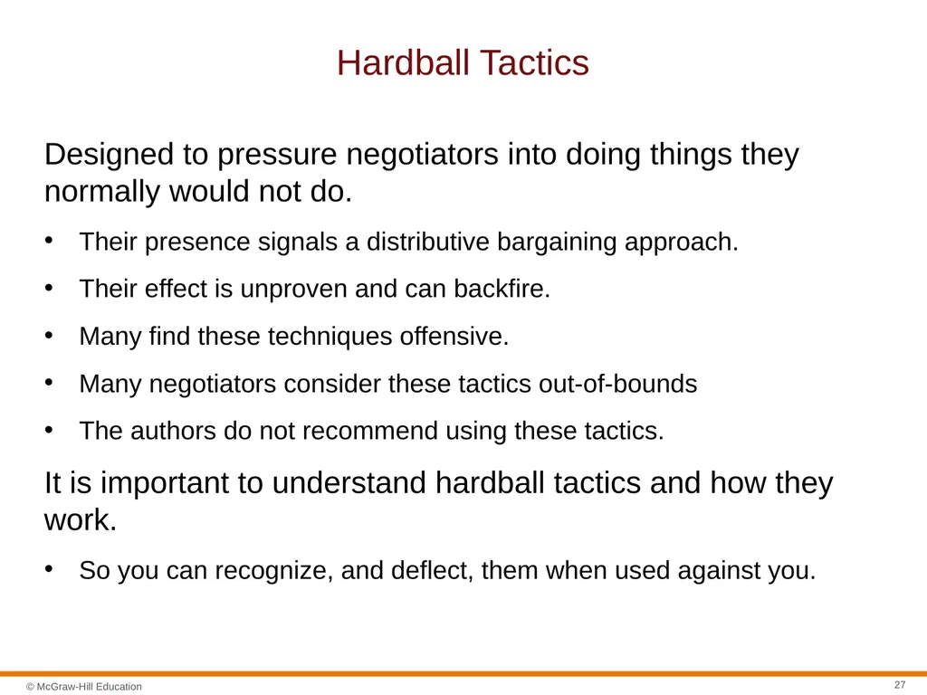Negotiation Section 01: Negotiation Fundamentals - slide 27 of 31