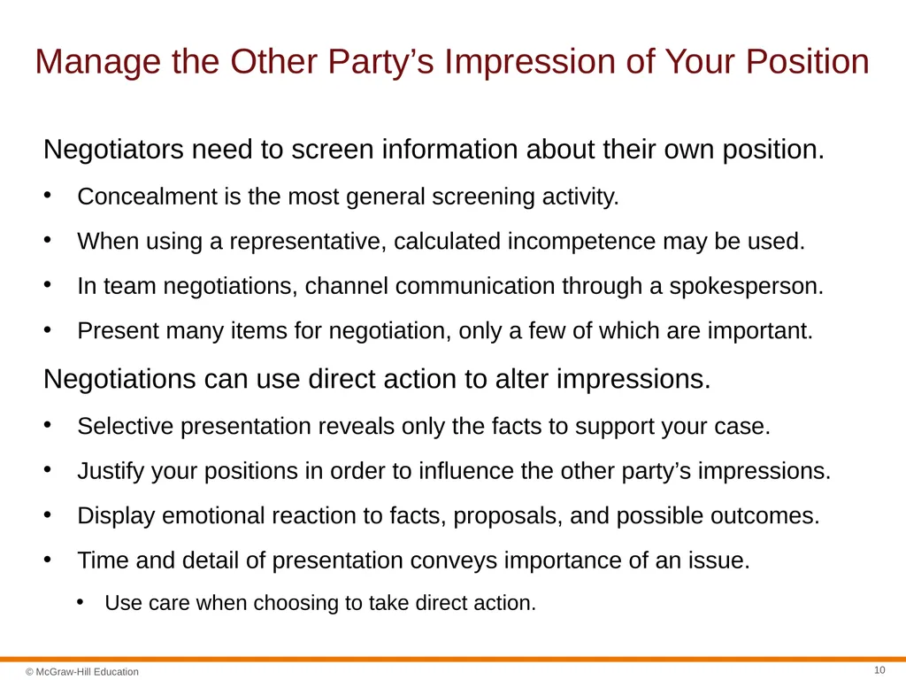 Negotiation Section 01: Negotiation Fundamentals - slide 10 of 31