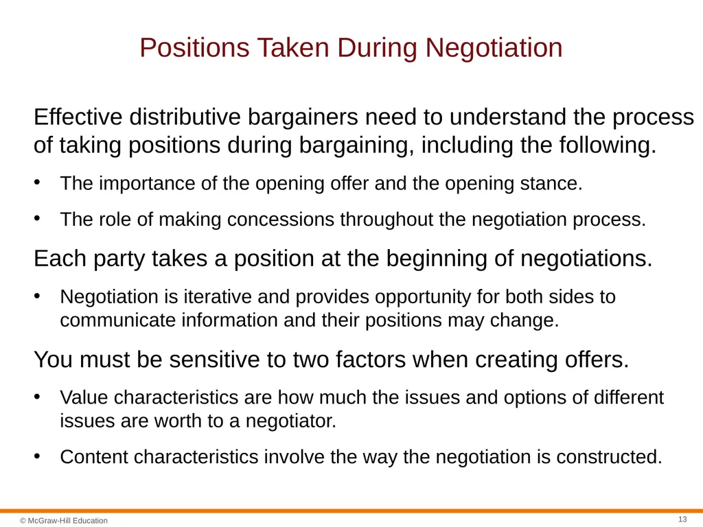 Negotiation Section 01: Negotiation Fundamentals - slide 13 of 31