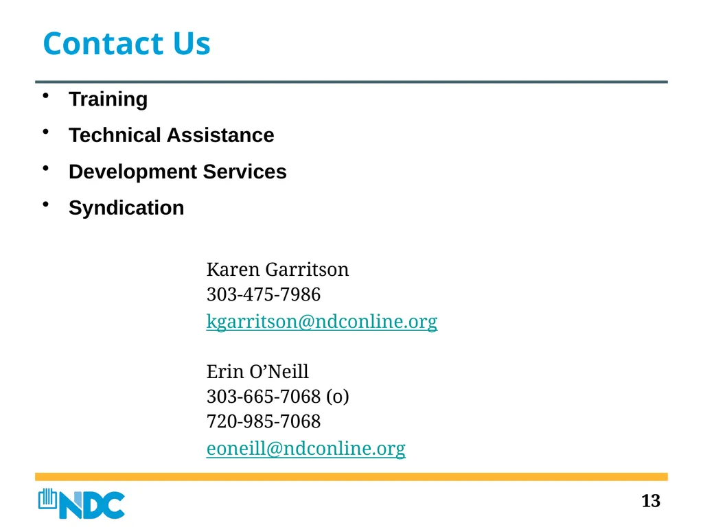2018 Housing Colorado NOW Problem Solving and - slide 13 of 13