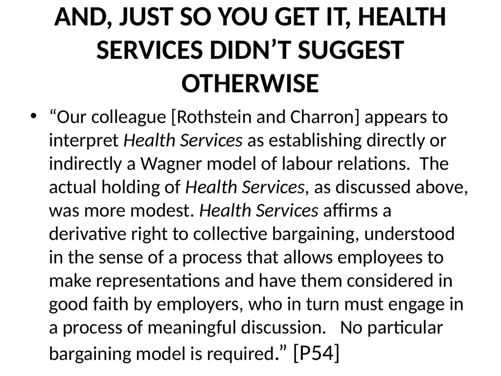 SUMMARY OF THE SCC DECISION AND REASONS IN FRASER - slide 16 of 57