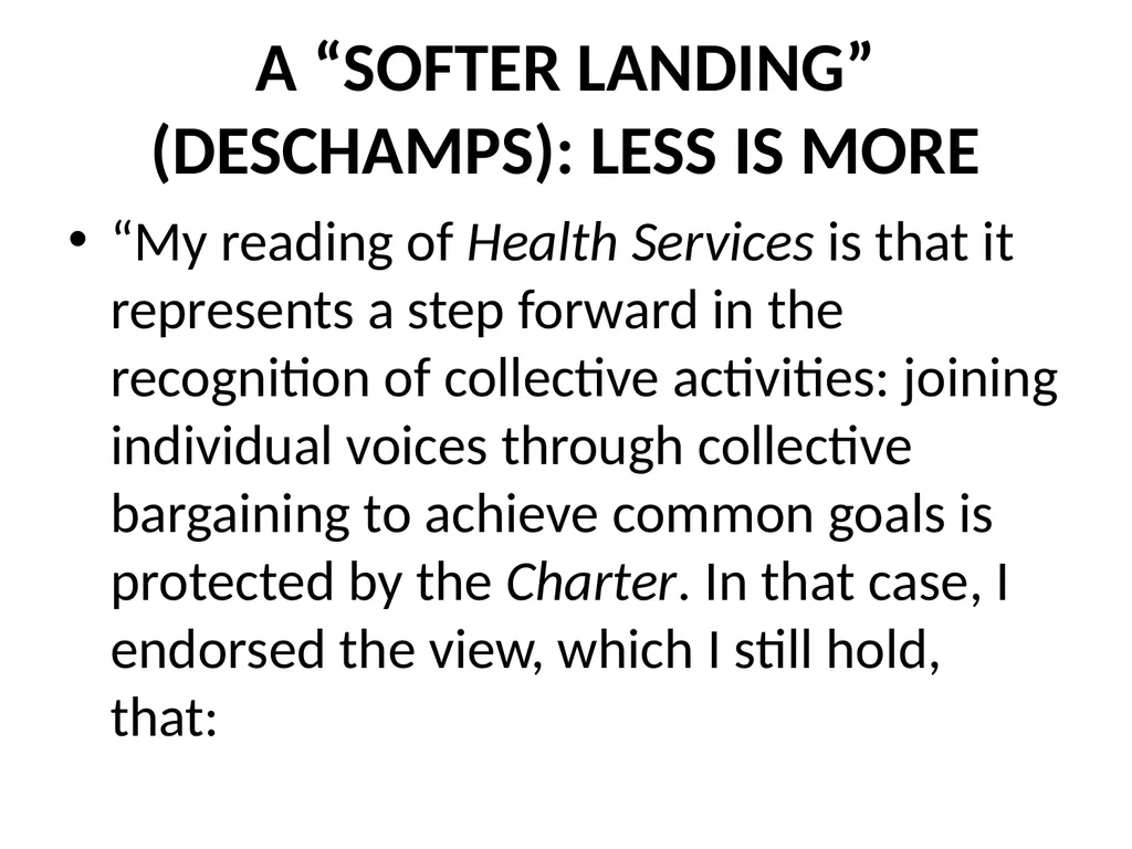 SUMMARY OF THE SCC DECISION AND REASONS IN FRASER - slide 52 of 57