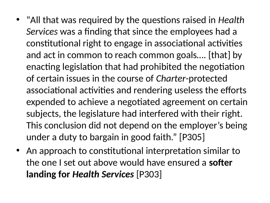 SUMMARY OF THE SCC DECISION AND REASONS IN FRASER - slide 54 of 57