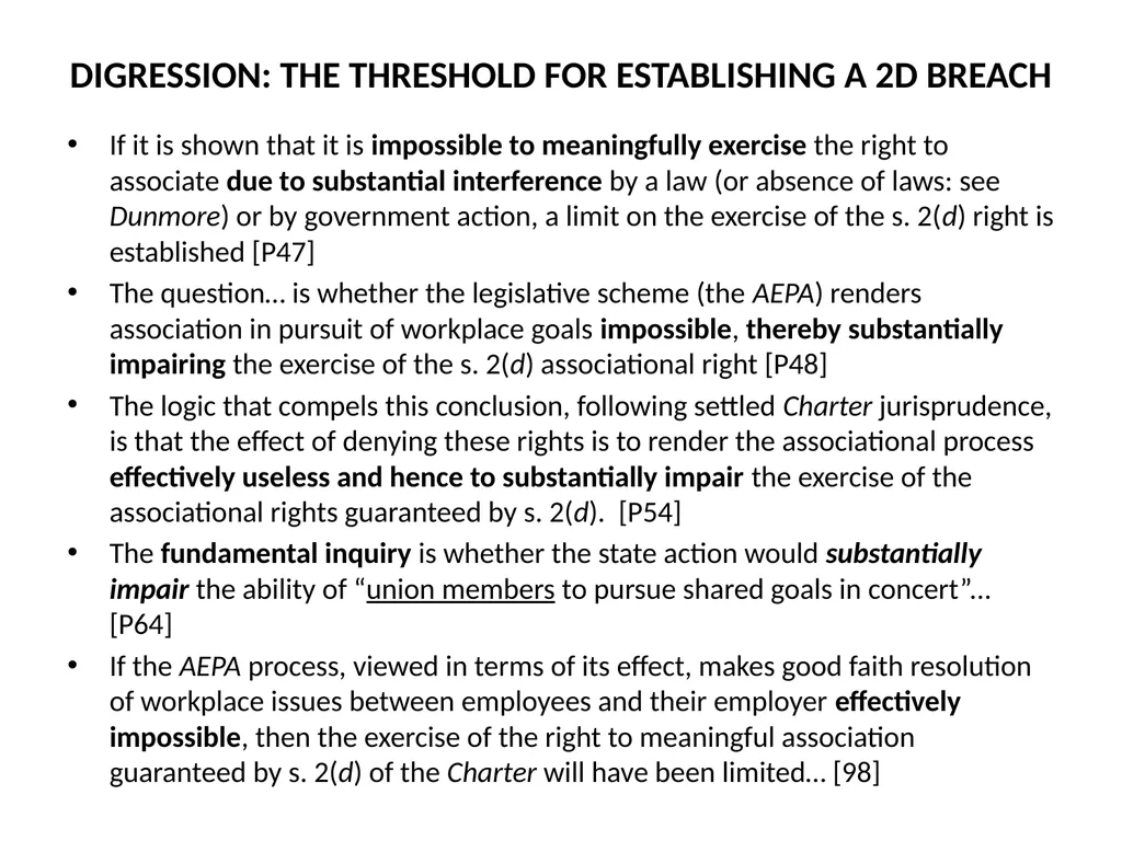 SUMMARY OF THE SCC DECISION AND REASONS IN FRASER - slide 19 of 57