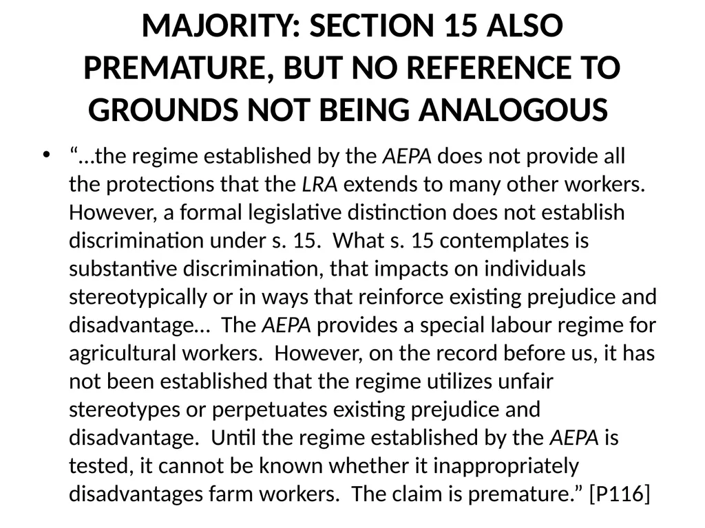 SUMMARY OF THE SCC DECISION AND REASONS IN FRASER - slide 32 of 57