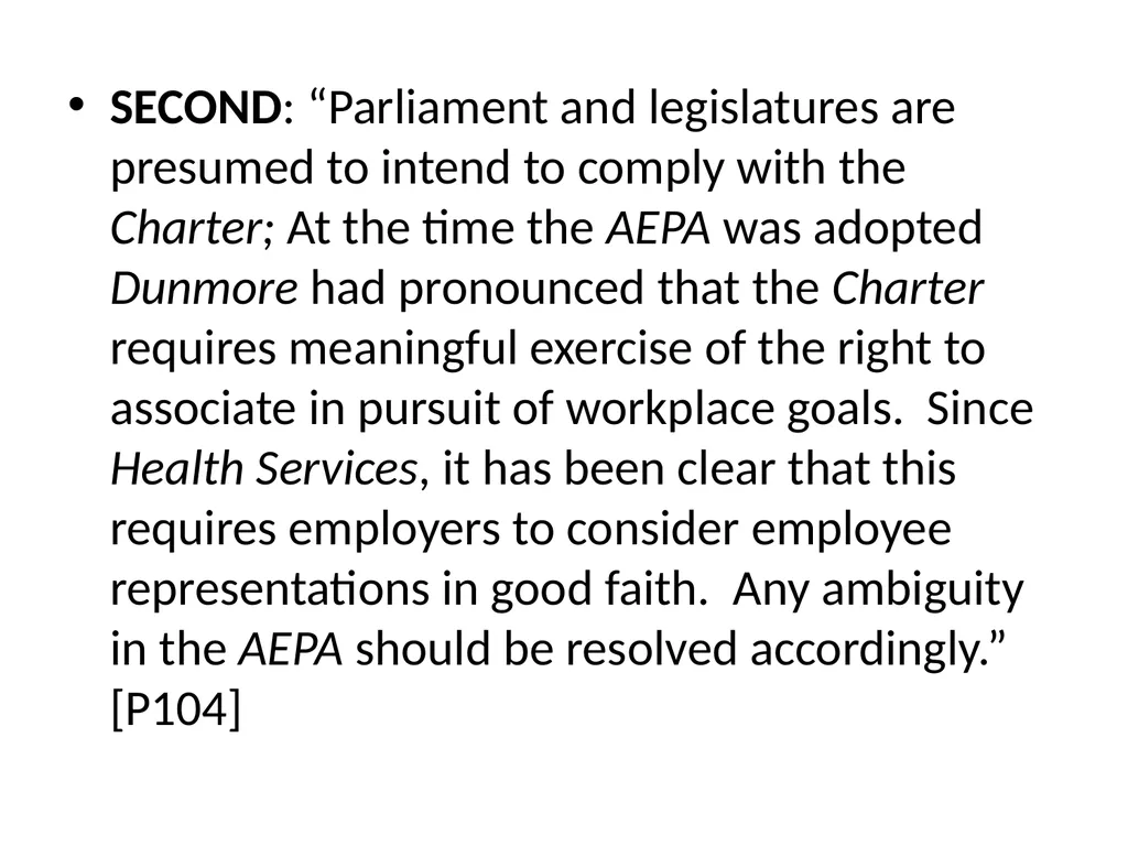 SUMMARY OF THE SCC DECISION AND REASONS IN FRASER - slide 23 of 57