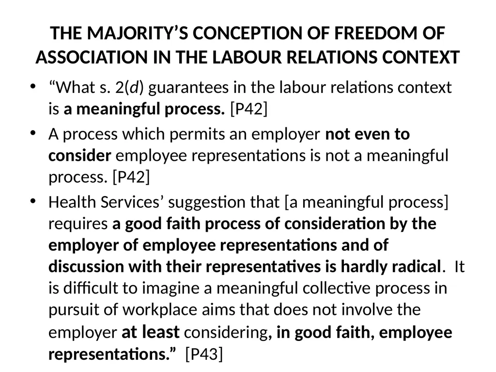 SUMMARY OF THE SCC DECISION AND REASONS IN FRASER - slide 11 of 57