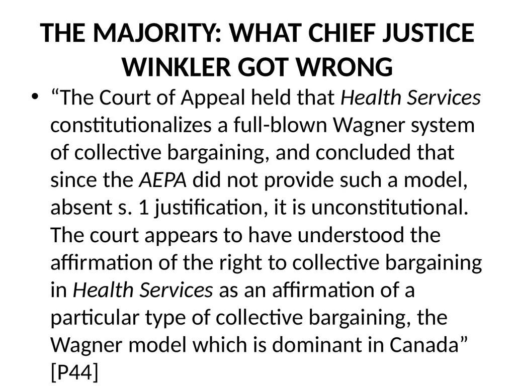 SUMMARY OF THE SCC DECISION AND REASONS IN FRASER - slide 13 of 57