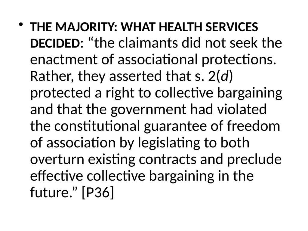 SUMMARY OF THE SCC DECISION AND REASONS IN FRASER - slide 5 of 57
