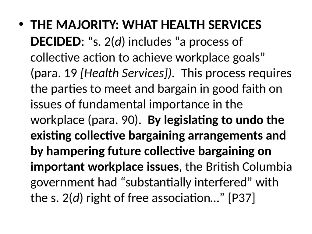 SUMMARY OF THE SCC DECISION AND REASONS IN FRASER - slide 6 of 57