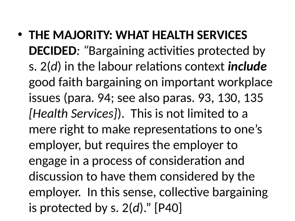 SUMMARY OF THE SCC DECISION AND REASONS IN FRASER - slide 7 of 57
