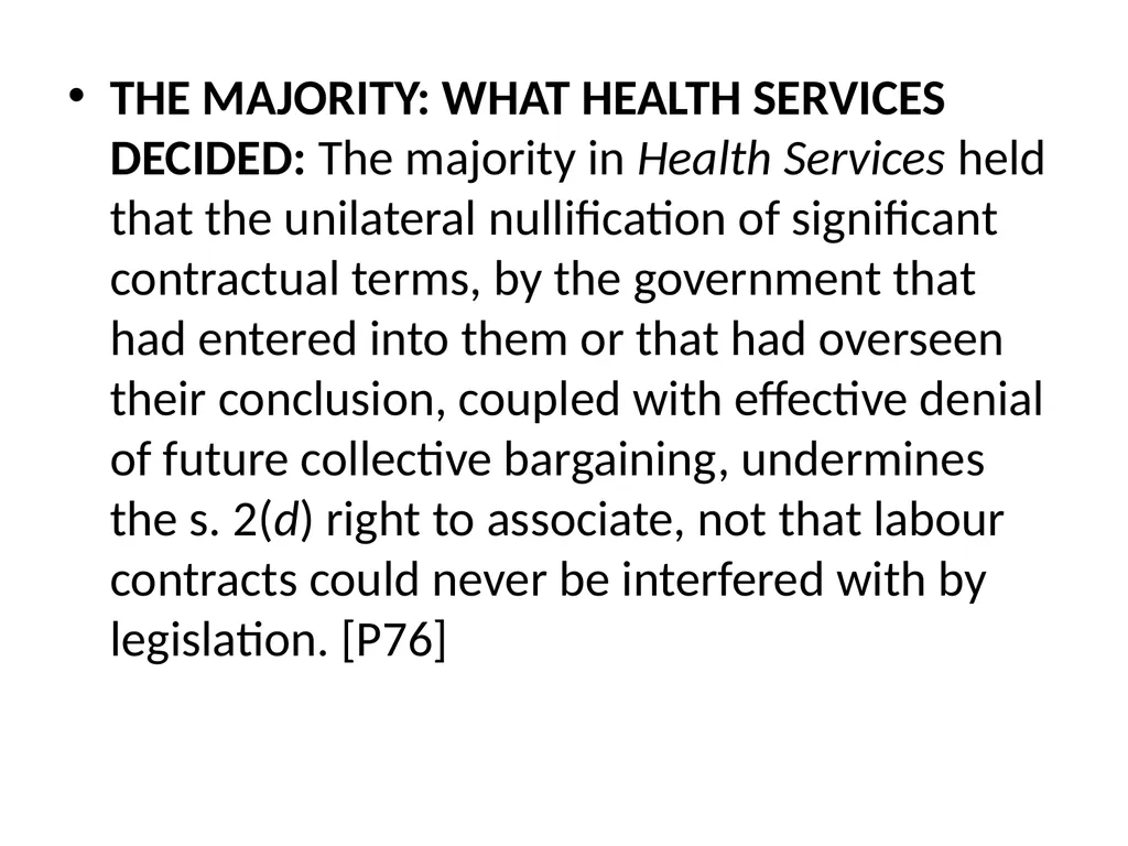 SUMMARY OF THE SCC DECISION AND REASONS IN FRASER - slide 8 of 57