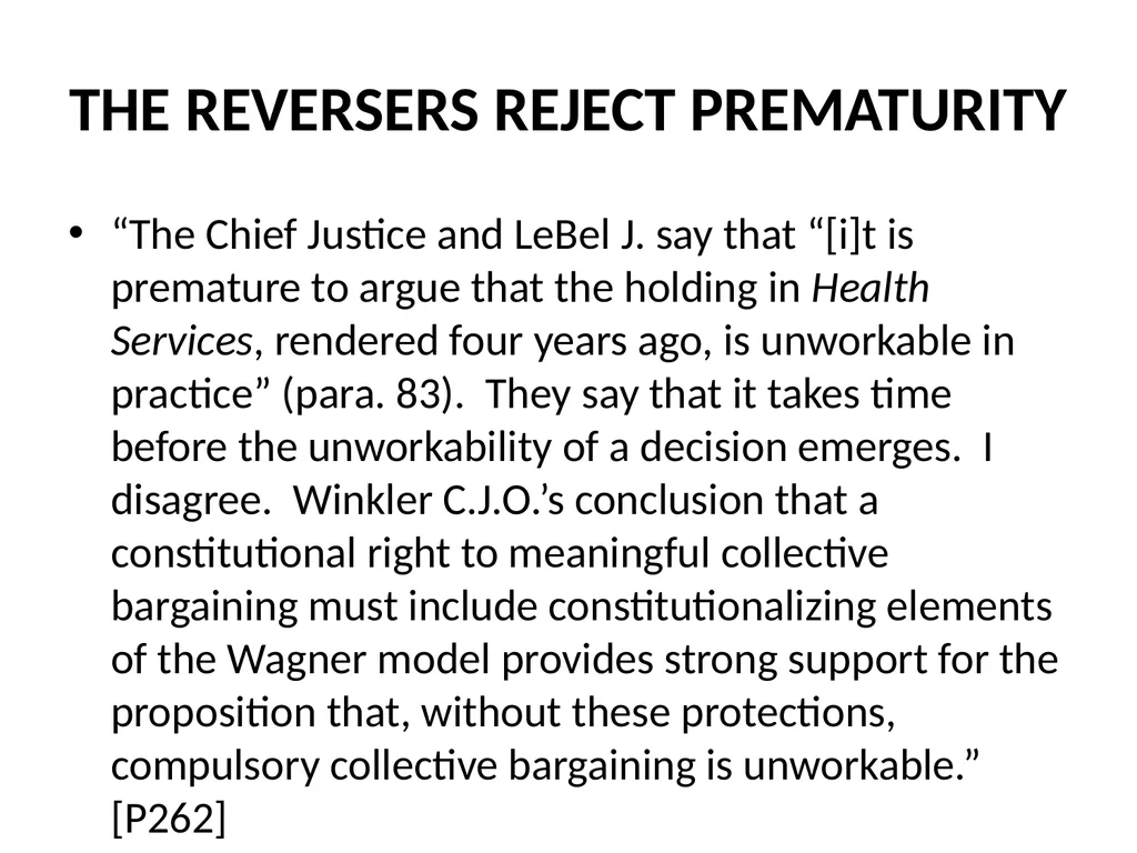 SUMMARY OF THE SCC DECISION AND REASONS IN FRASER - slide 50 of 57