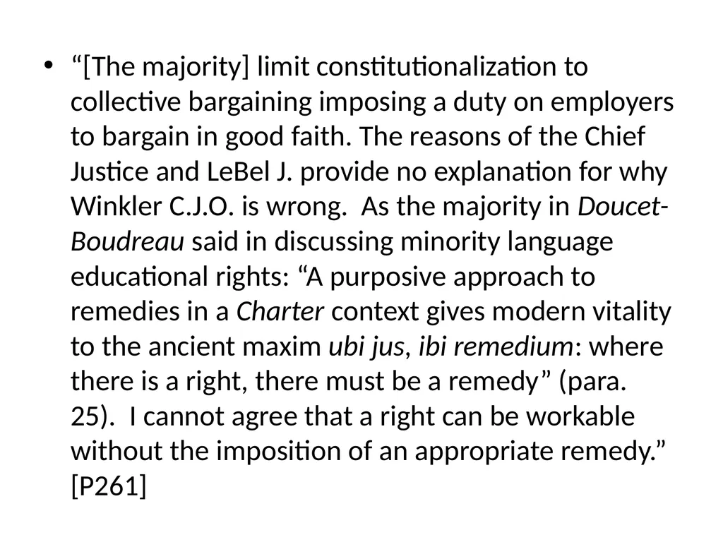 SUMMARY OF THE SCC DECISION AND REASONS IN FRASER - slide 48 of 57