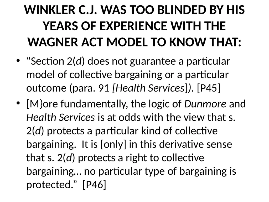 SUMMARY OF THE SCC DECISION AND REASONS IN FRASER - slide 14 of 57