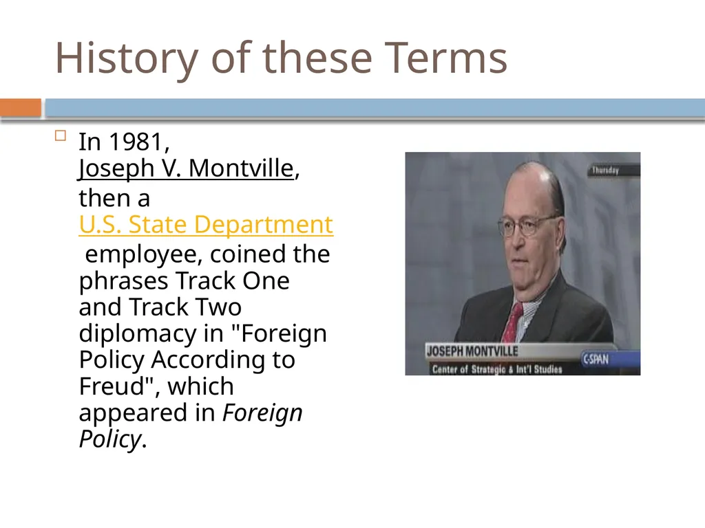 Ir312 Diplomacy Track I & Track II Diplomacy Dr. - slide 5 of 35